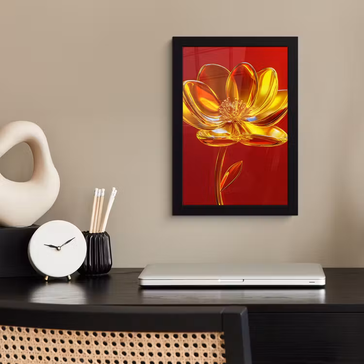 Bilder mit Rahmen - Blume - Gold - Gläser — 2