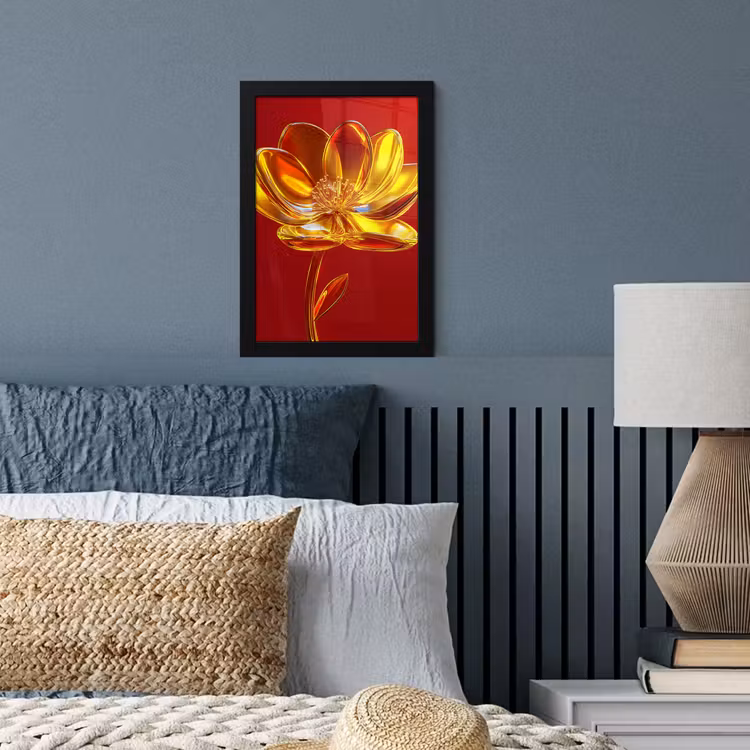 Bilder mit Rahmen - Blume - Gold - Gläser — 3