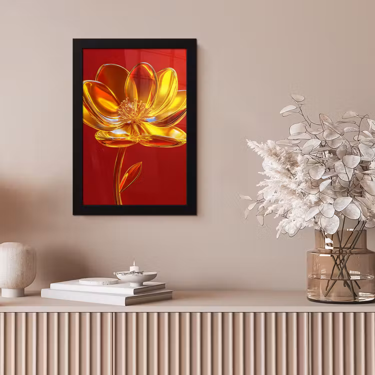 Bilder mit Rahmen - Blume - Gold - Gläser — 4