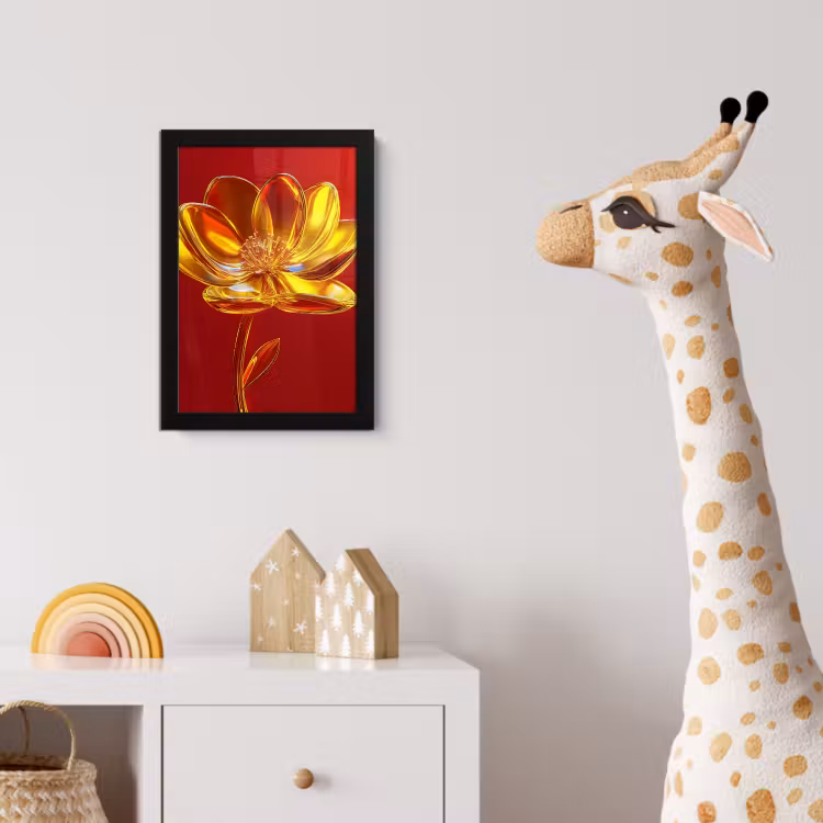 Bilder mit Rahmen - Blume - Gold - Gläser — 5
