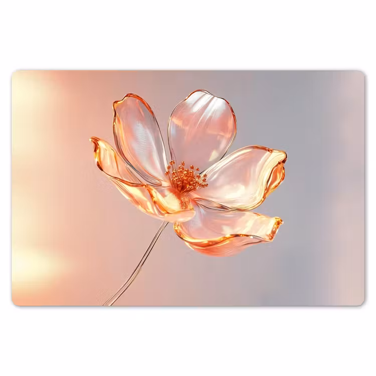 Tischset - 6 Stück - Gläser - Blume - Rosa — 6