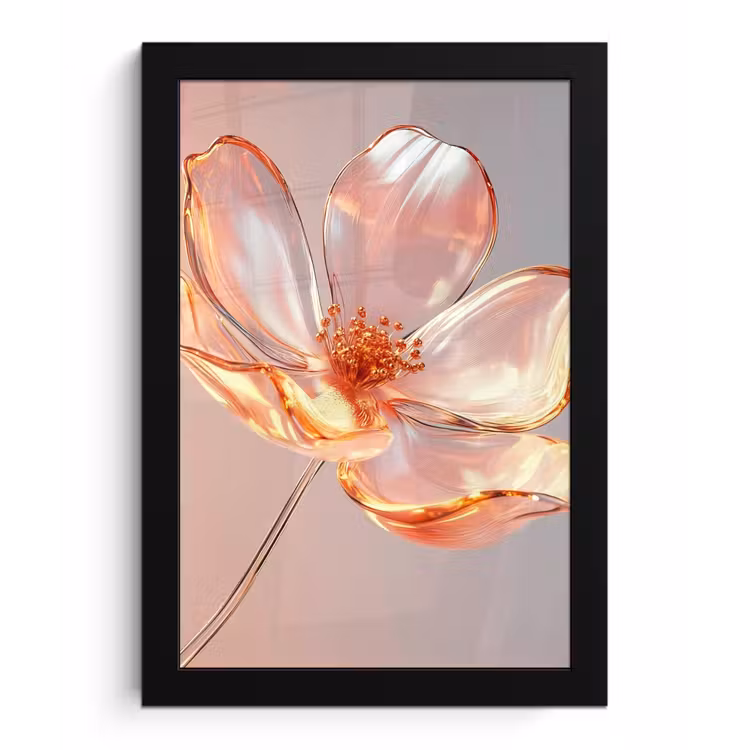 Bilder mit Rahmen - Gläser - Blume - Rosa — 1