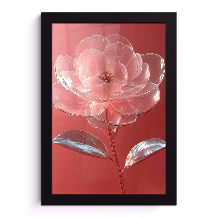 Bilder mit Rahmen - Verziert - Blume - Rosa - Gläser — 1