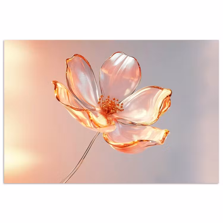 Poster - Gläser - Blume - Rosa — 1