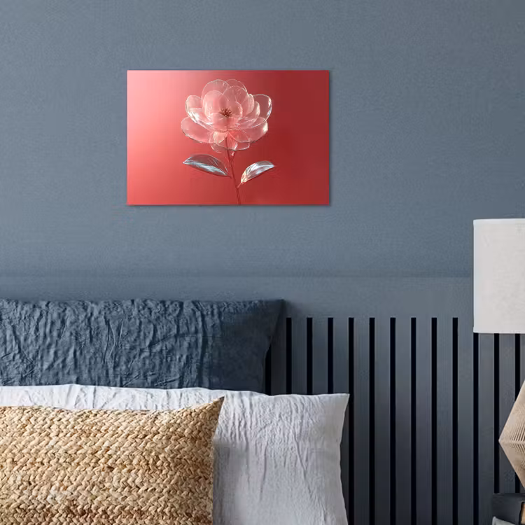 Poster - Verziert - Blume - Rosa - Gläser — 3