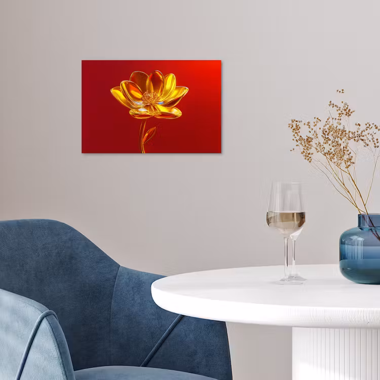 Poster - Blume - Gold - Gläser — 4