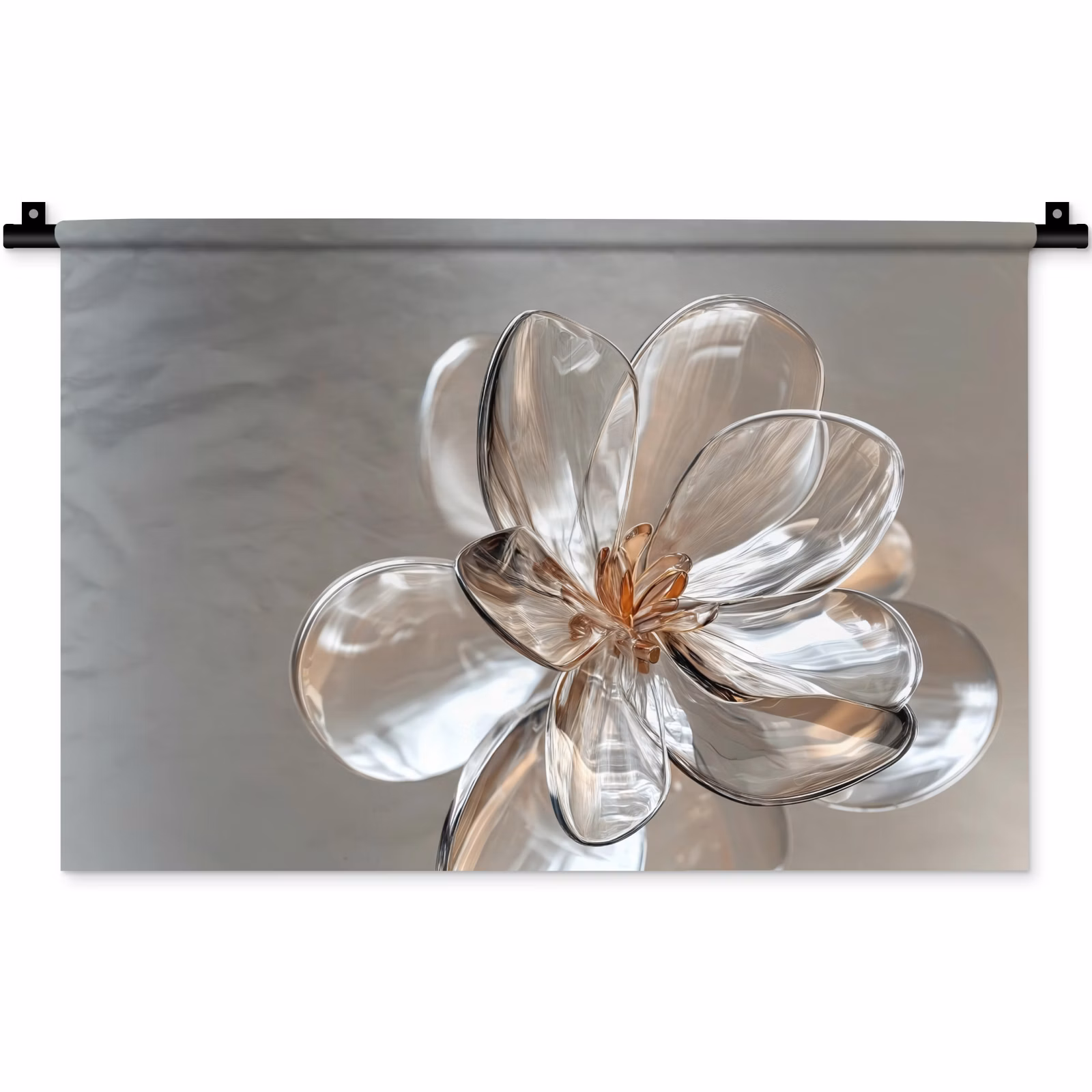 Wandteppich - Blume - Gläser - Transluzent — 1