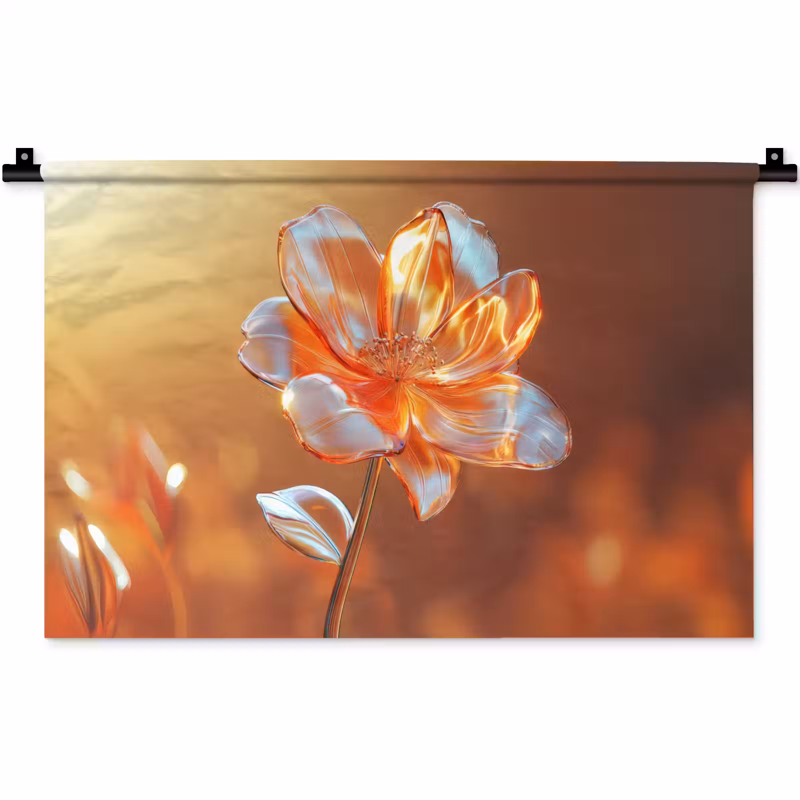 Wandteppich - Gläser - Blume - Sonnenlicht — 1