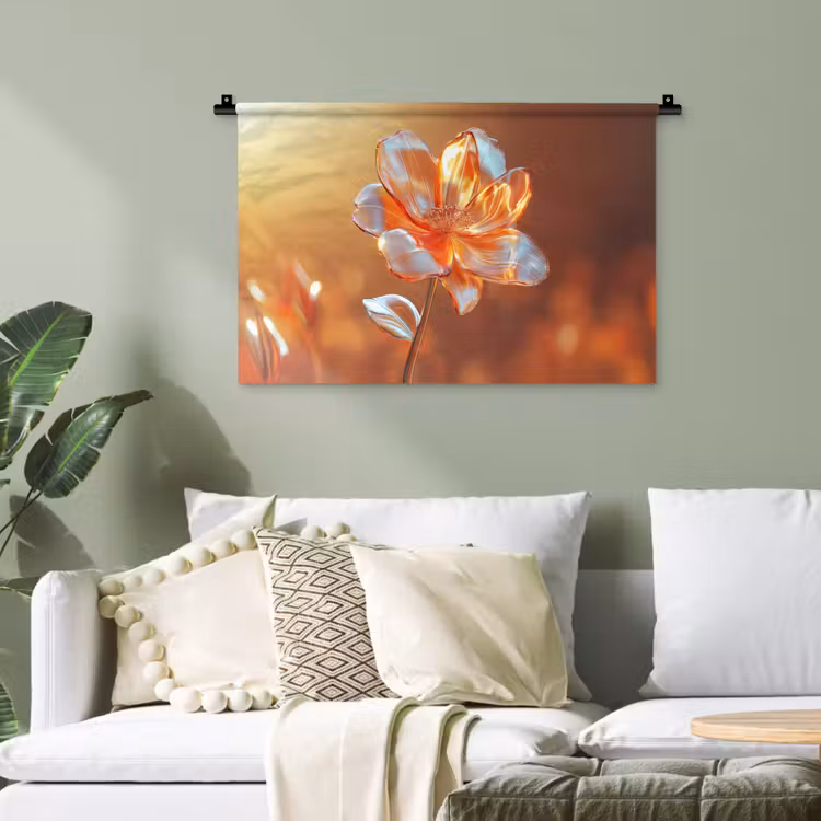 Wandteppich - Gläser - Blume - Sonnenlicht — 4