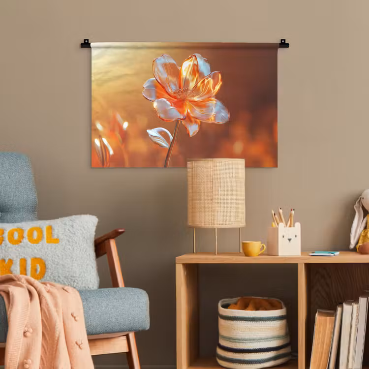 Wandteppich - Gläser - Blume - Sonnenlicht — 5