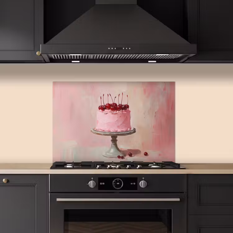 Spritzschutz Küche - Torte - Rosa - Kirsche — 6