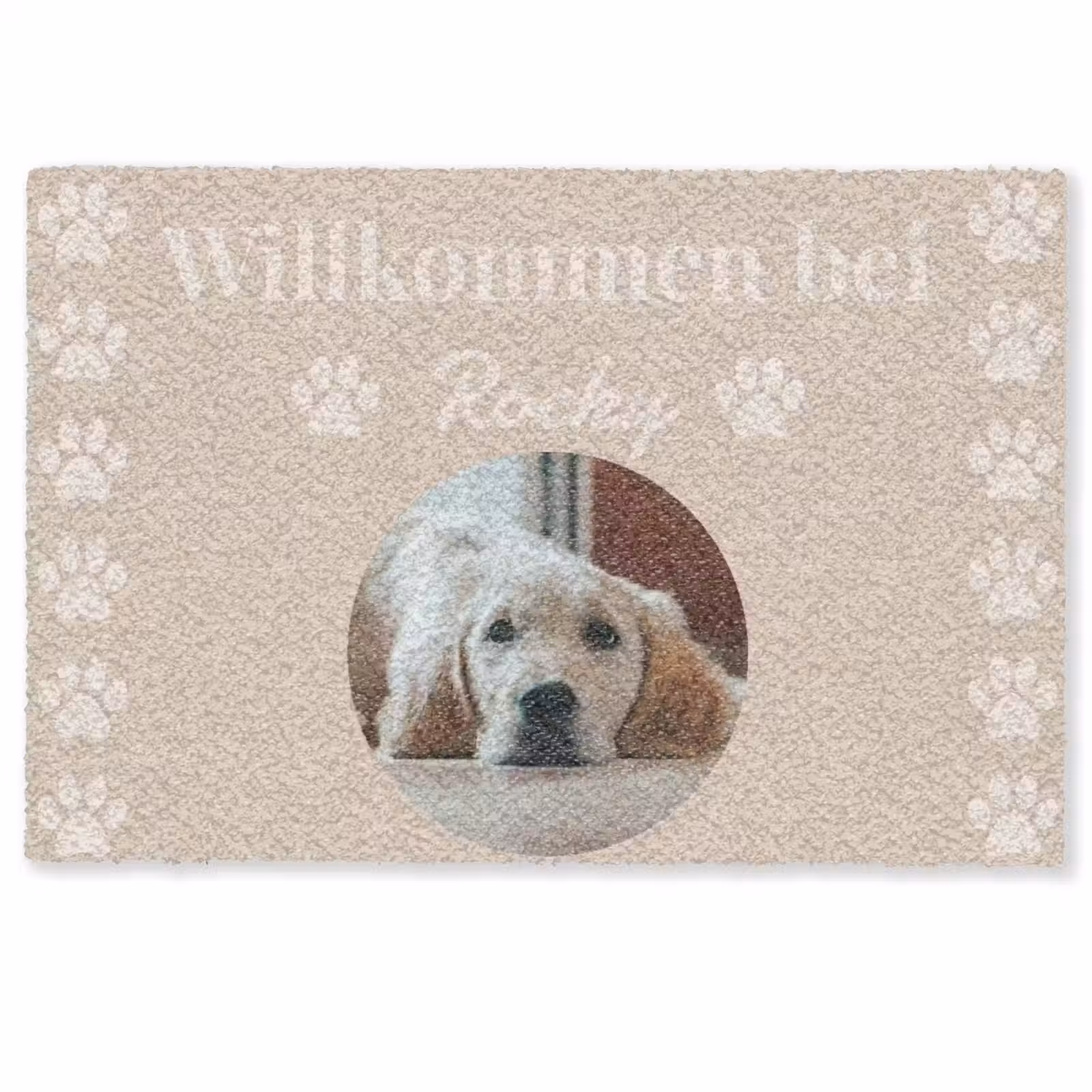 Personalisierbare fußmatte - Eigene - Foto - Rund - Füße — 1