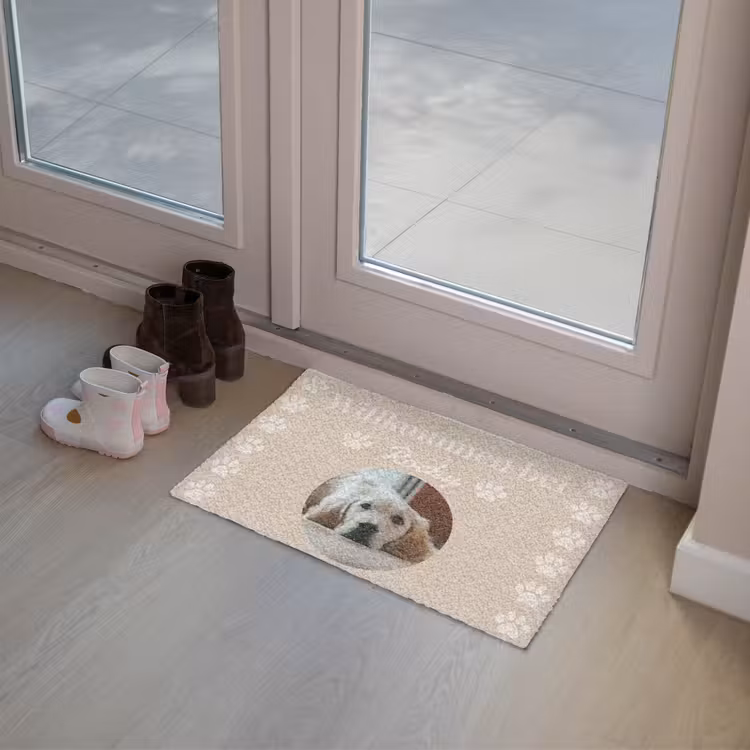 Personalisierbare fußmatte - Eigene - Foto - Rund - Füße — 7