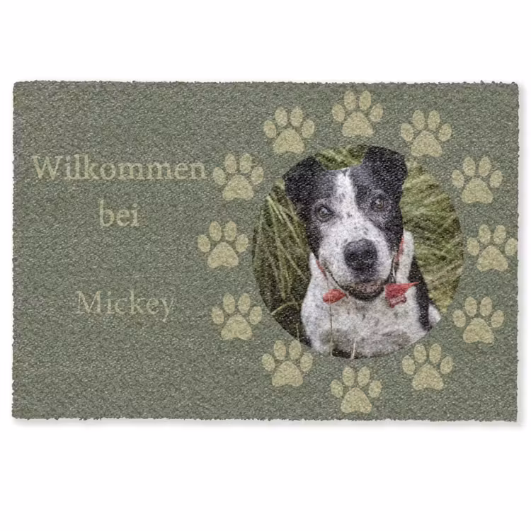 Personalisierbare fußmatte - Eigenes - Foto - Rund - Rundum — 1