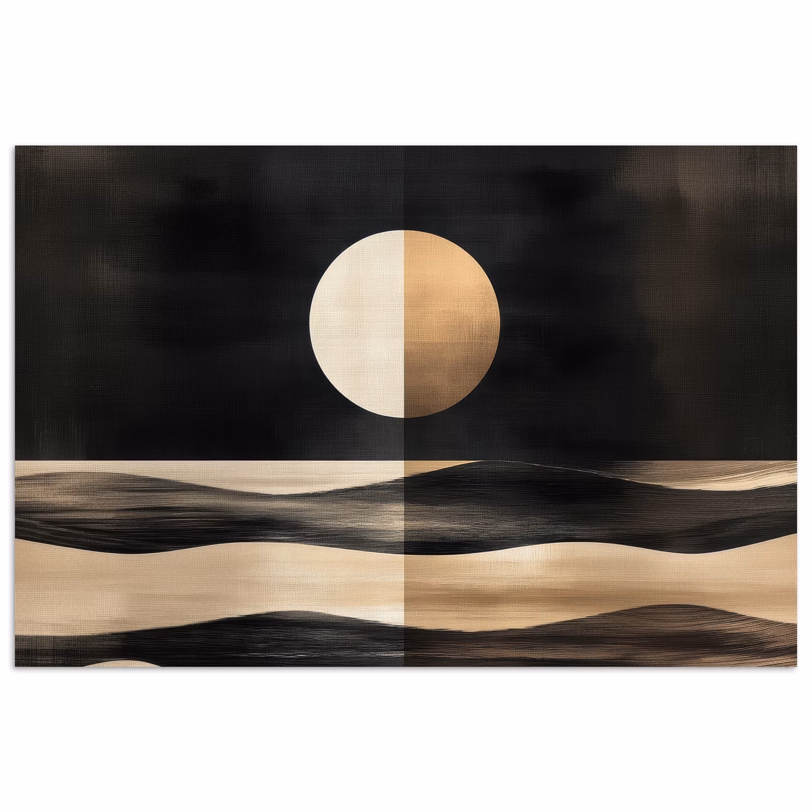 Poster - Mond - Kreis - Gold — 1