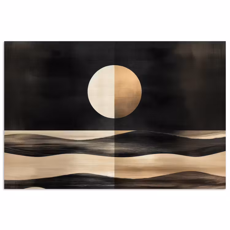 Poster - Mond - Kreis - Gold — 1