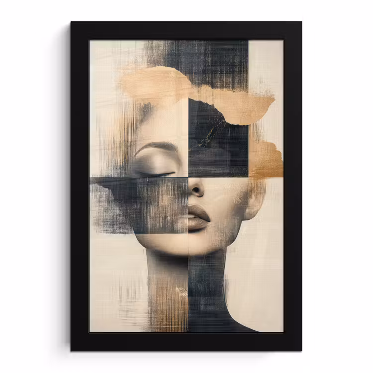 Bilder mit Rahmen - Gold - Frau - Rechtecke — 1