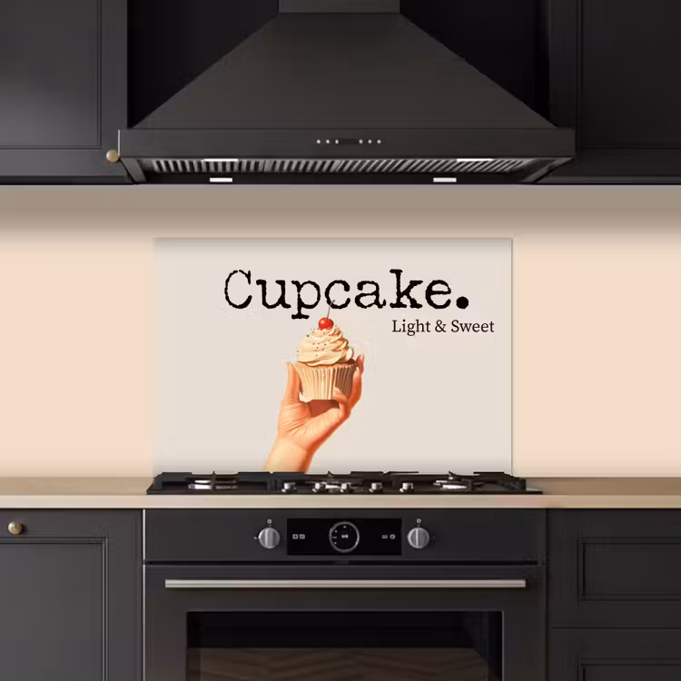 Spritzschutz Küche - Cupcake - Süß - Kirsche — 6