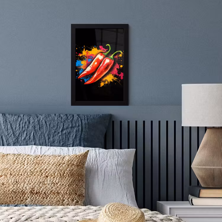 Bilder mit Rahmen - Pfeffer - Graffiti - Farbe - Abstrakt - Modern - Farbenfroh — 3