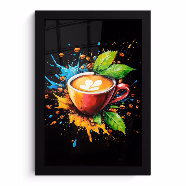 Bilder mit Rahmen - Kaffee - Graffiti - Trinken - Abstrakt — 1
