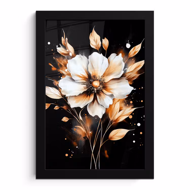 Bilder mit Rahmen - Blume - Farbe - Gold - Graffiti - Modern — 1