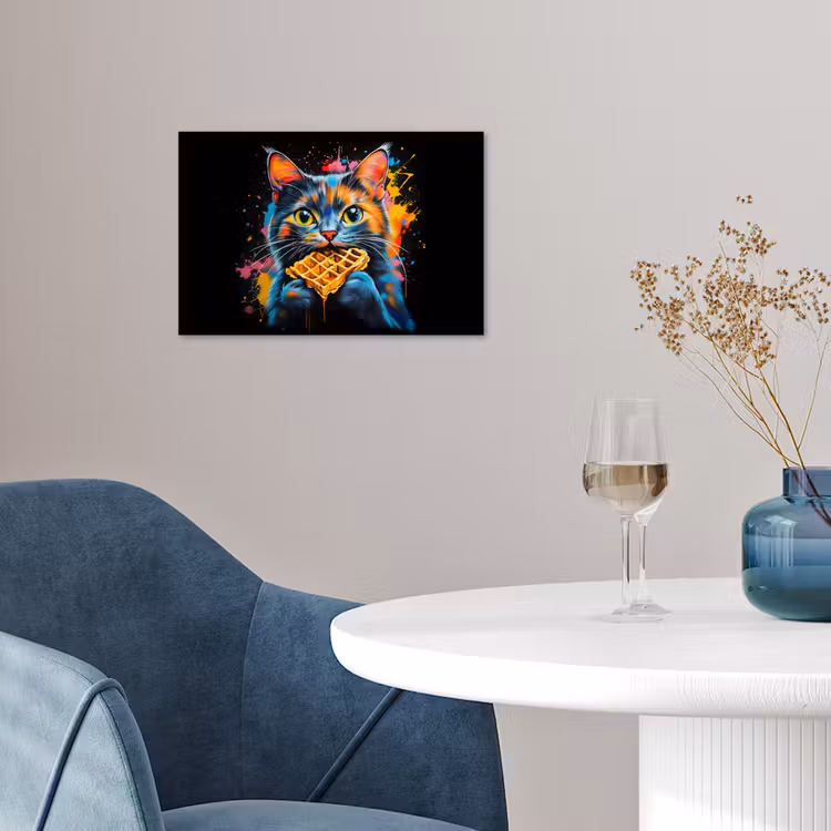 Poster - Katze - Graffiti - Bunt - Waffel - Essen — 4