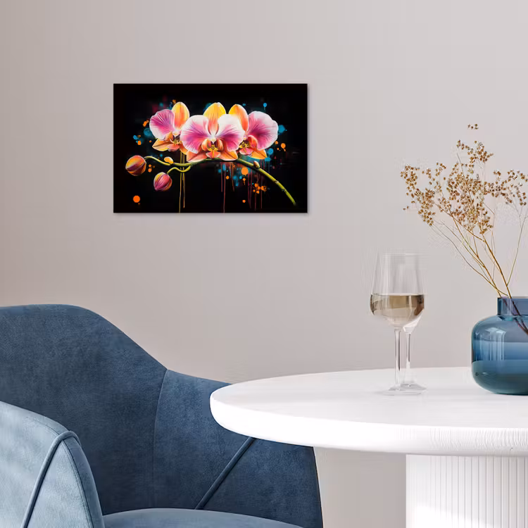 Poster - Orchidee - Graffiti - Farbenfroh - Blumen - Abstrakt — 4