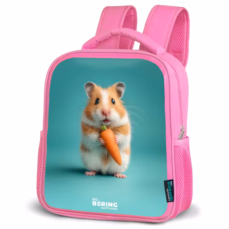 Rucksack Kind - Rosa - Hamster - Karotte - Tier — 2