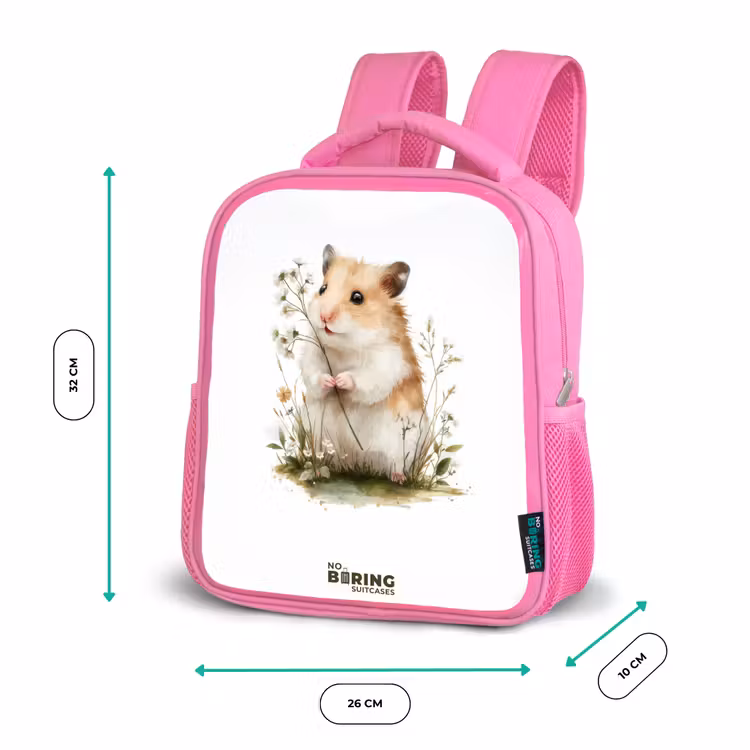 Rucksack Kind - Rosa - Tier - Natur - Hamster — 4