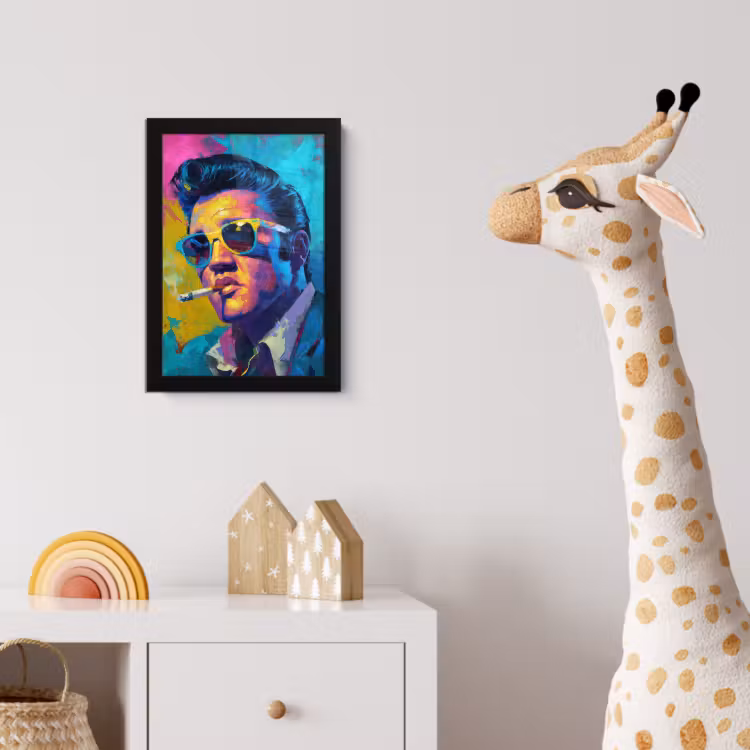 Bilder mit Rahmen - Porträt - Zigarette - Bunt - Brille — 5