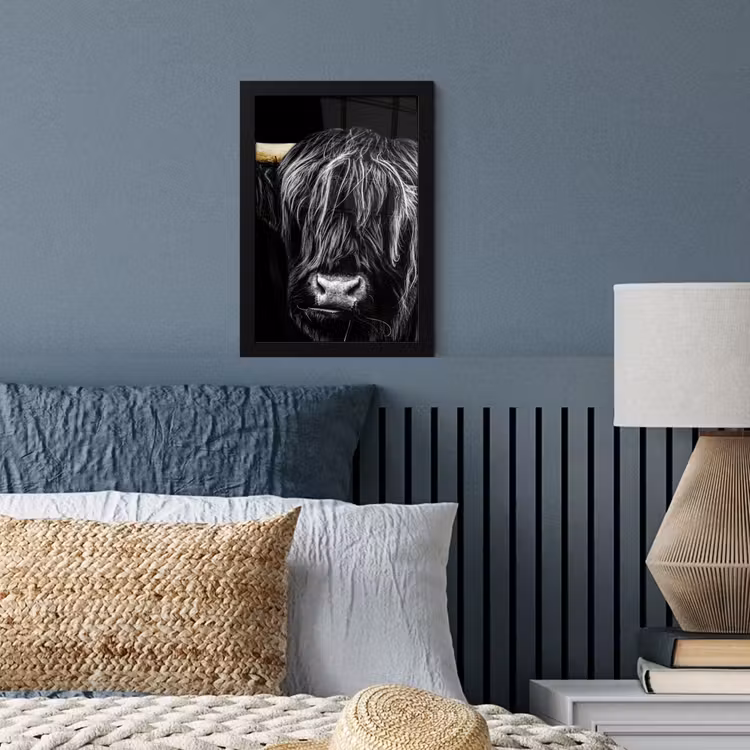 Bilder mit Rahmen - Schottischer Highlander - Gold - Mantel - Tiere - Kuh — 3