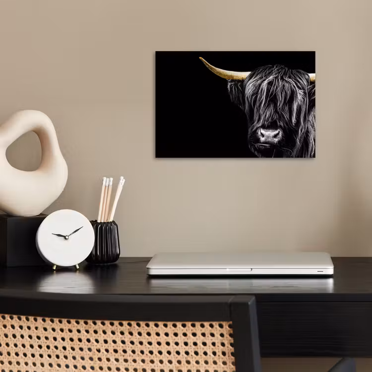 Poster - Schottischer Highlander - Gold - Mantel - Tiere - Kuh — 2