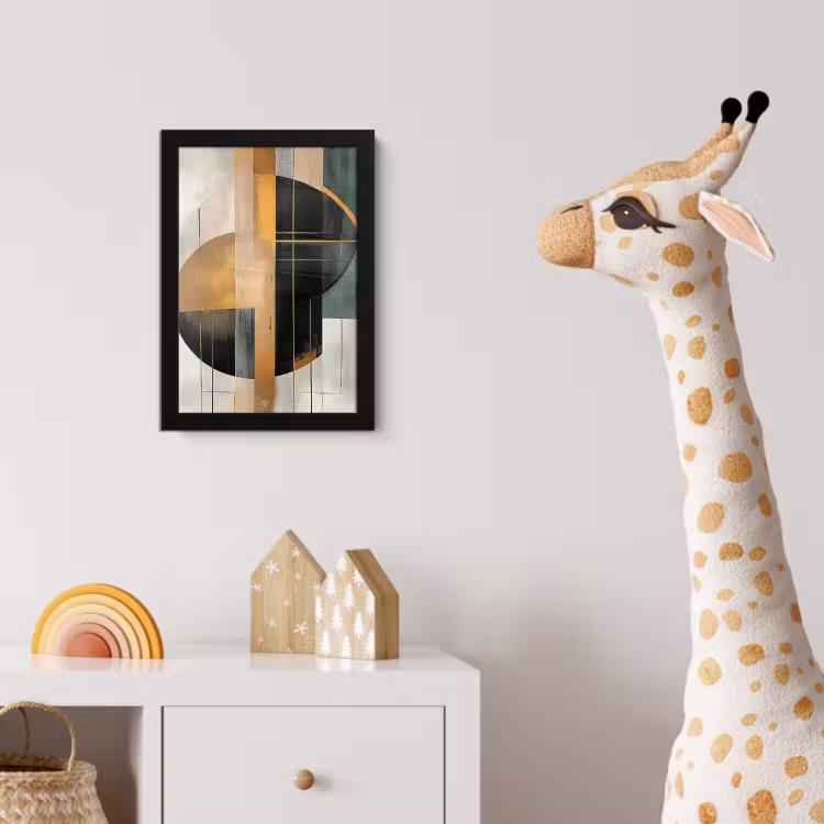 Bilder mit Rahmen - Abstrakt - Gold - Bronze - Grün - Formen - Modern — 5