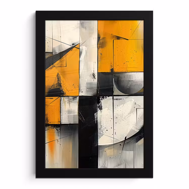 Bilder mit Rahmen - Gelb - Abstrakt - Modern - Formen — 1