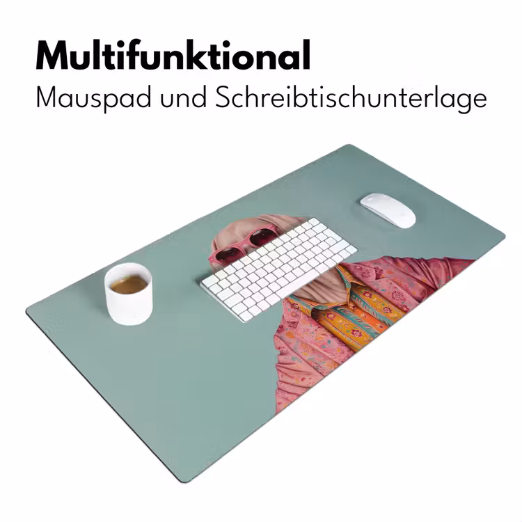Schreibtischunterlage - Hund - Hemd - Blumen - Brille — 4