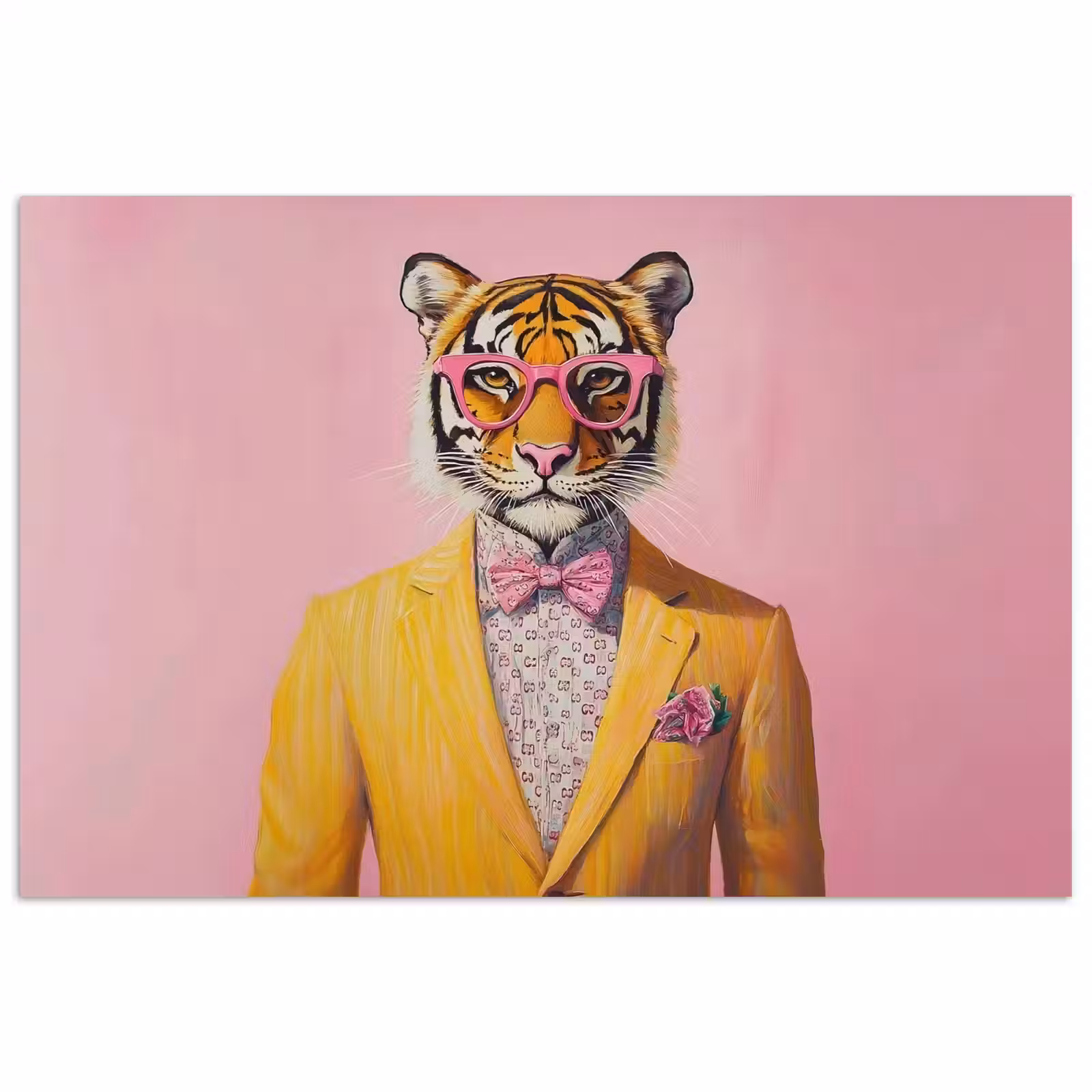 Poster - Tiger - Brille - Gelb - Jacke — 1