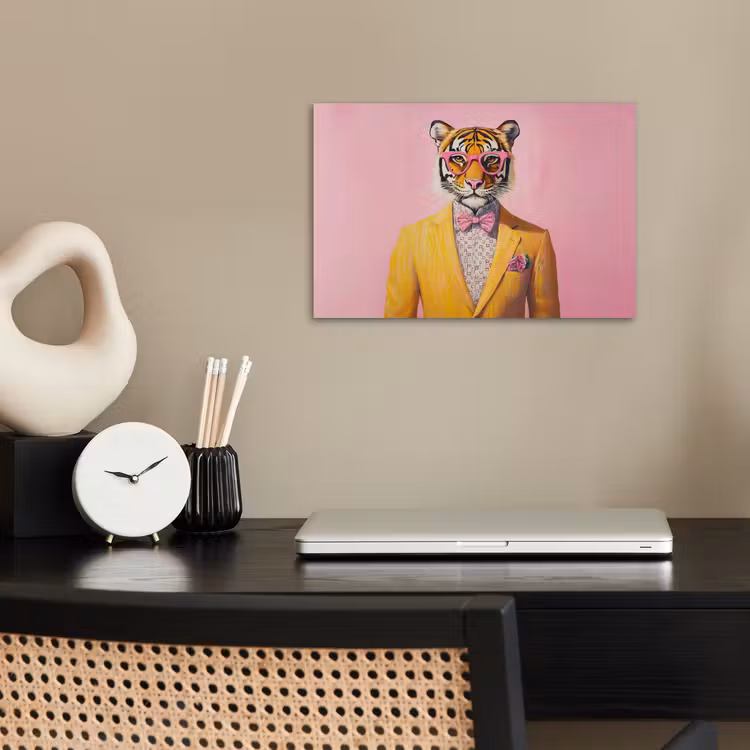 Poster - Tiger - Brille - Gelb - Jacke — 2