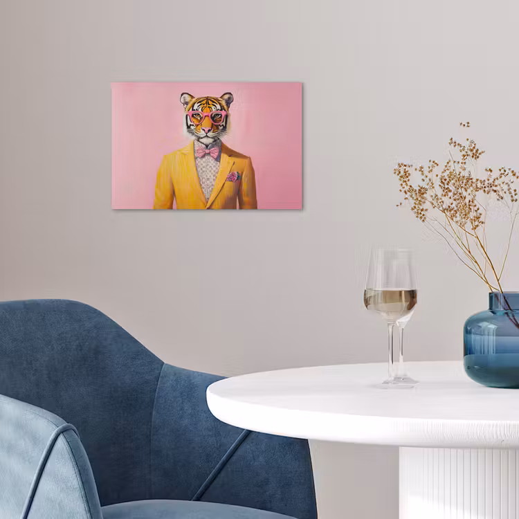 Poster - Tiger - Brille - Gelb - Jacke — 4