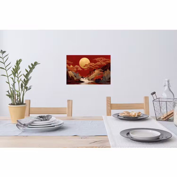 Wandtattoo – Vollmond - Landschaft - Wasserfall — 4