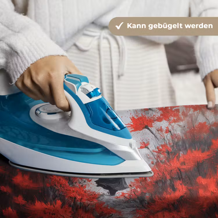 Wandteppich - Rote Blumen - neblig - Mann — 10