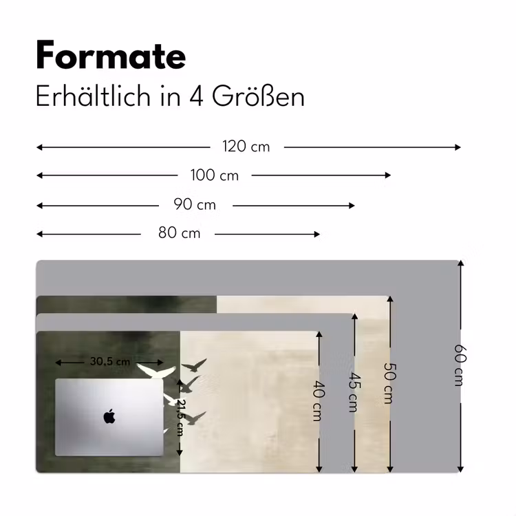 Schreibtischunterlage - Japandi - Vogel - Grün — 5