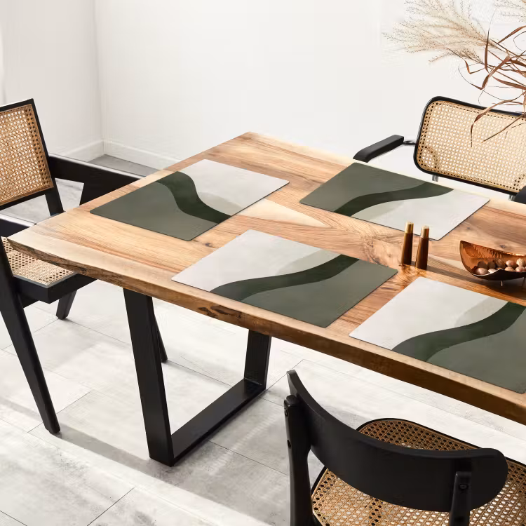 Tischset - 6 Stück - Japandi - Grün - Abstrakt - Modern — 3