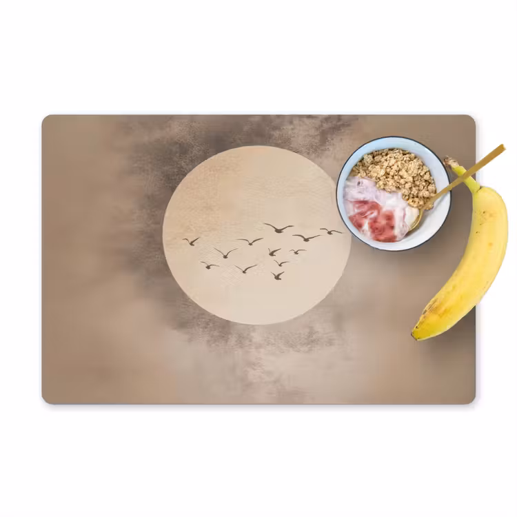 Tischset - 6 Stück - Vogel - Beige - Japanisch — 1