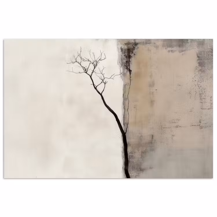 Poster - Wabi sabi - Pflanze - Beige — 1