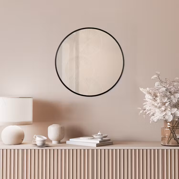 Poster im Rahmen Rund - Japandi - Beige - Modern — 5