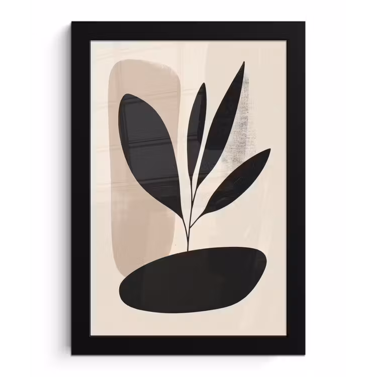 Bilder mit Rahmen - Pflanze - Beige - Japanisch — 1