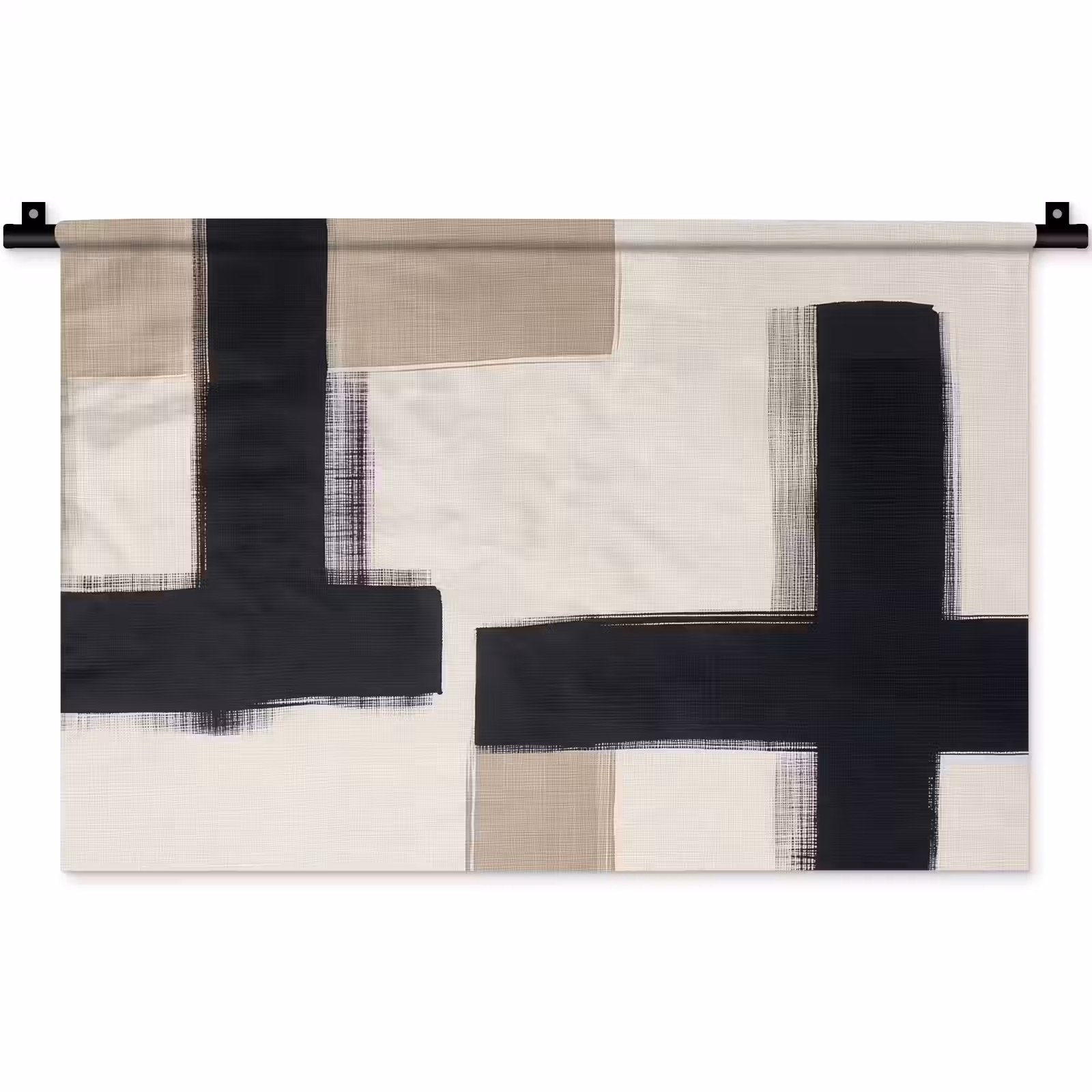 Wandteppich - Schwarz - Abstrakt - Japanisch — 1