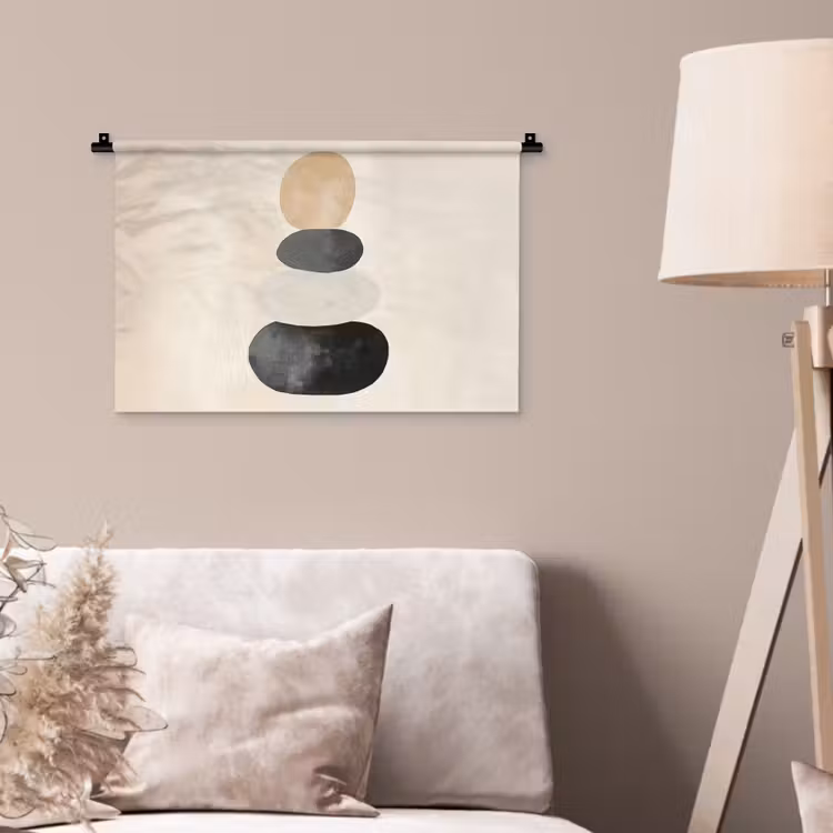 Wandteppich - Japandi - Wabi sabi - Beige — 2