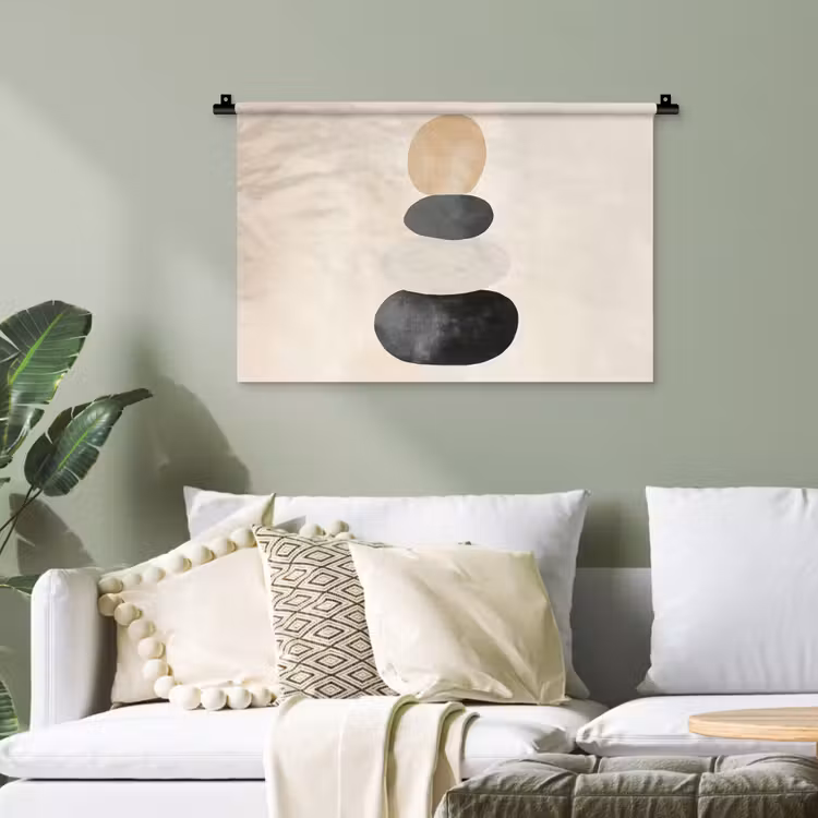 Wandteppich - Japandi - Wabi sabi - Beige — 4