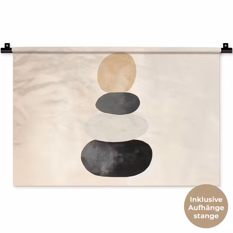 Wandteppich - Japandi - Wabi sabi - Beige — 9